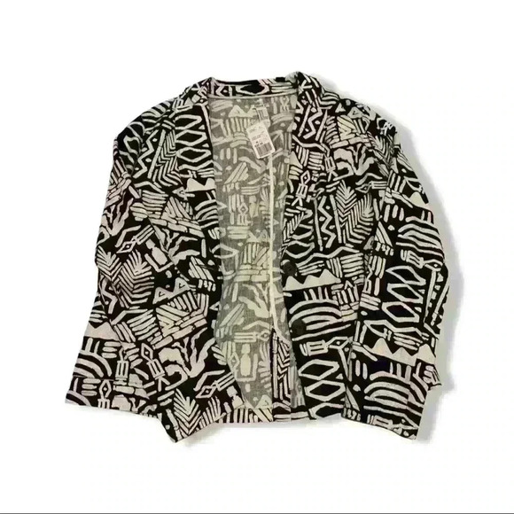 Forever 21 Patterned Black and White Blazer Size Medium - Picture 4 of 12